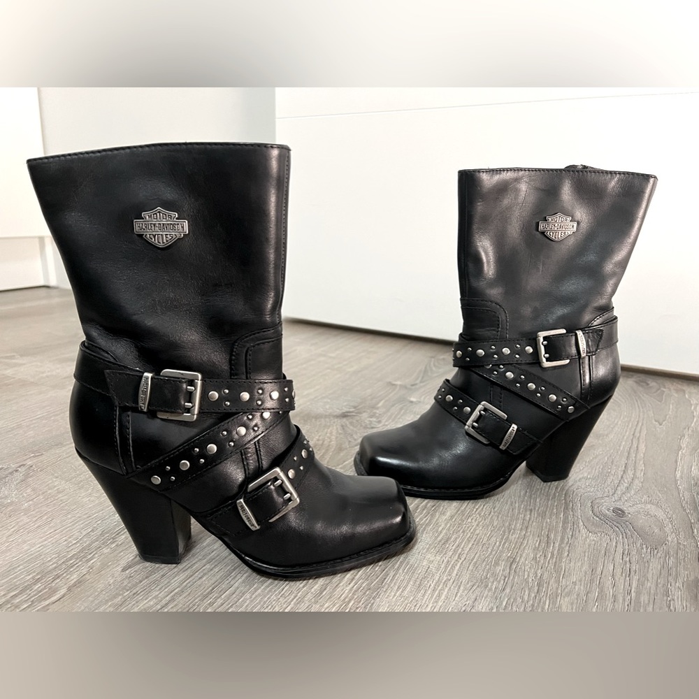 Harley-Davidson® Women's Obsession Black 7.0-Inch Boots, 3.25-Inch Heels